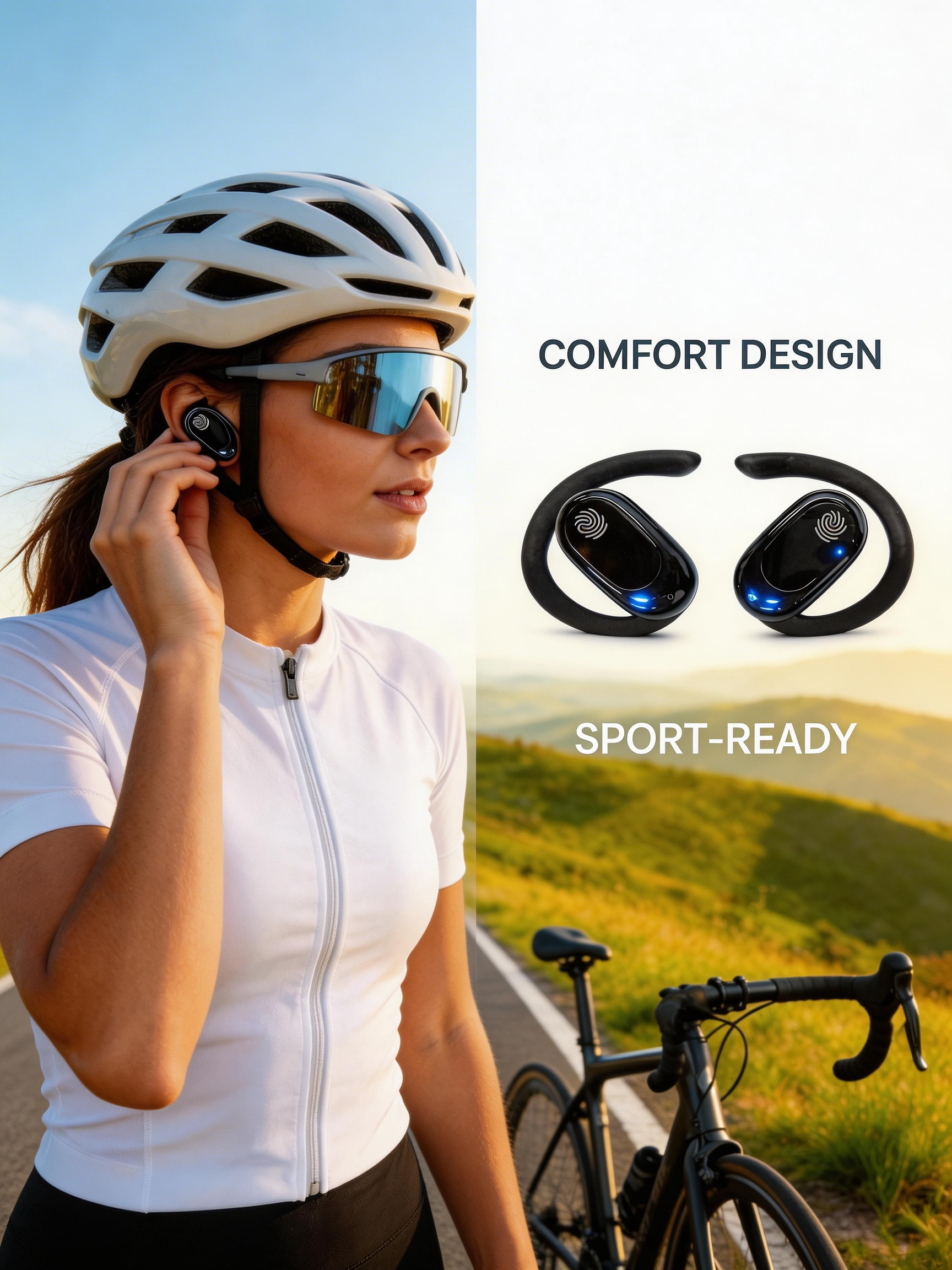 Sports Earphone Hook - Long endurance digital Bluetooth earphones with
