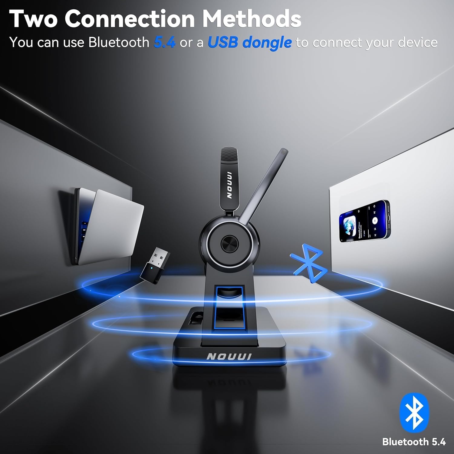 Wireless Headset with Mic for  - огляд і ціна Noise Cancelling Headphone