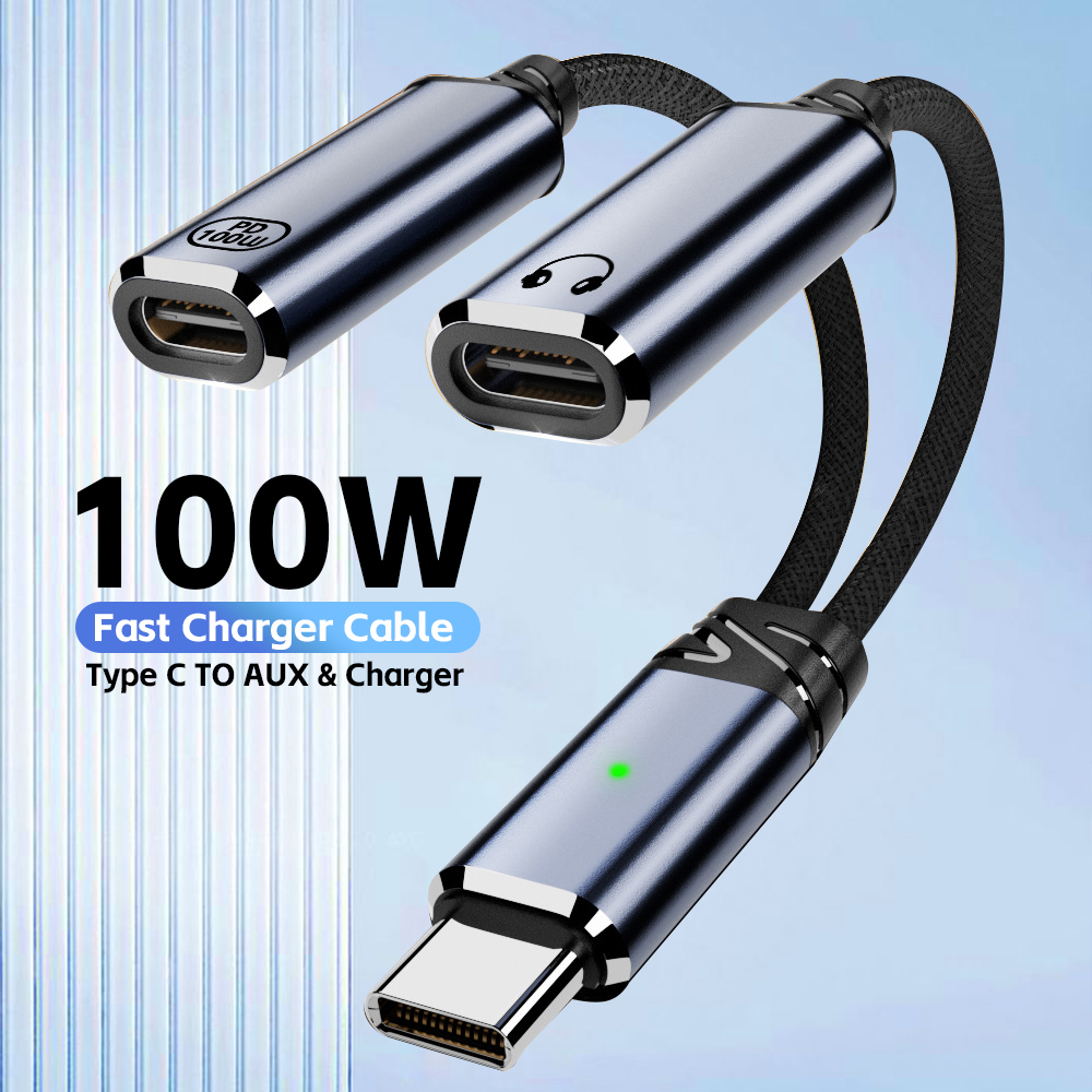 USB C Splitter 2 in 1 Headphon - огляд і ціна Earphone Splitter Jack