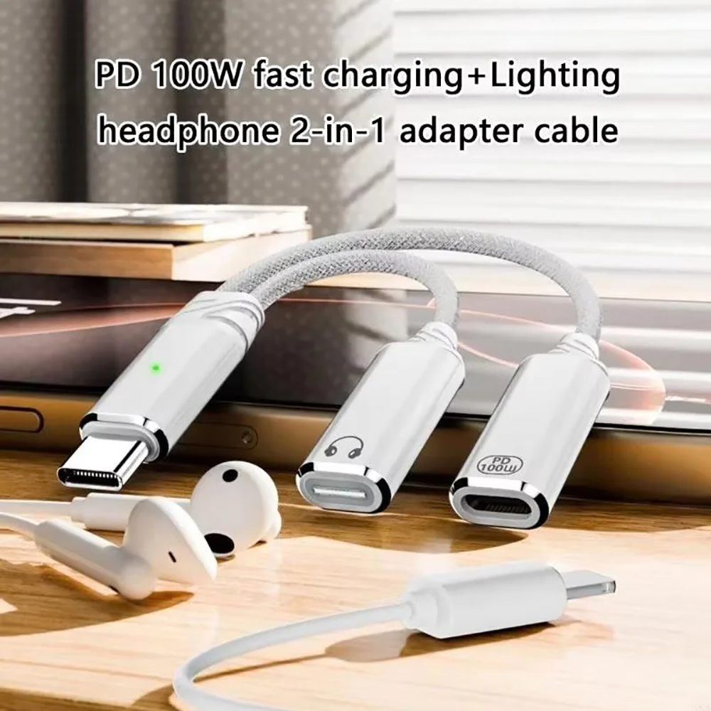 USB C Splitter 2 in 1 Headphon - огляд і ціна Earphone Splitter Jack