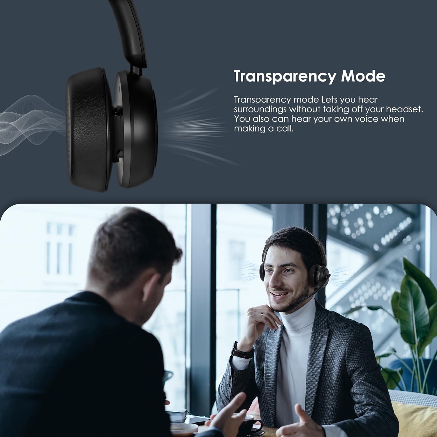 Bluetooth 5.4 ANC Headset with - огляд і ціна Noise Cancelling Headphone