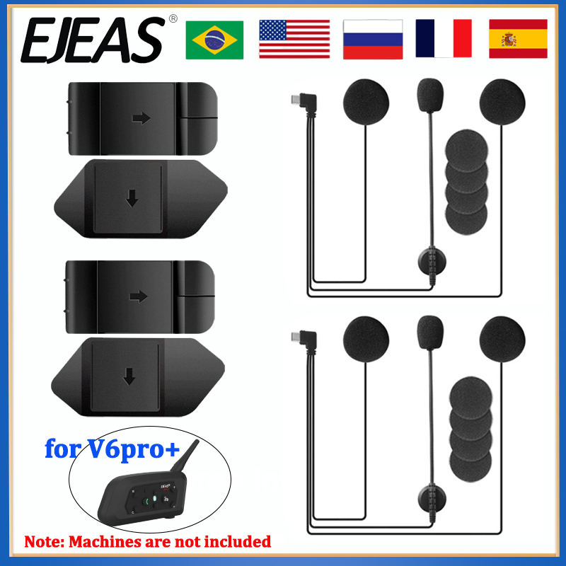 EJEAS V6 PRO+ Motorcycle Helme - огляд і ціна Usb C Earphone