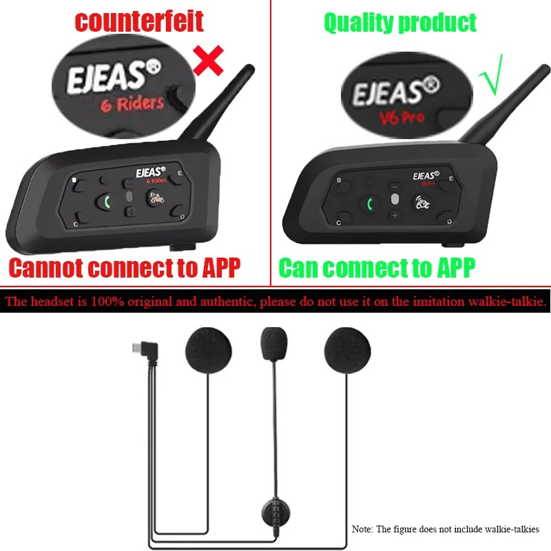 EJEAS V6 PRO+ Motorcycle Helme - огляд і ціна Usb C Earphone