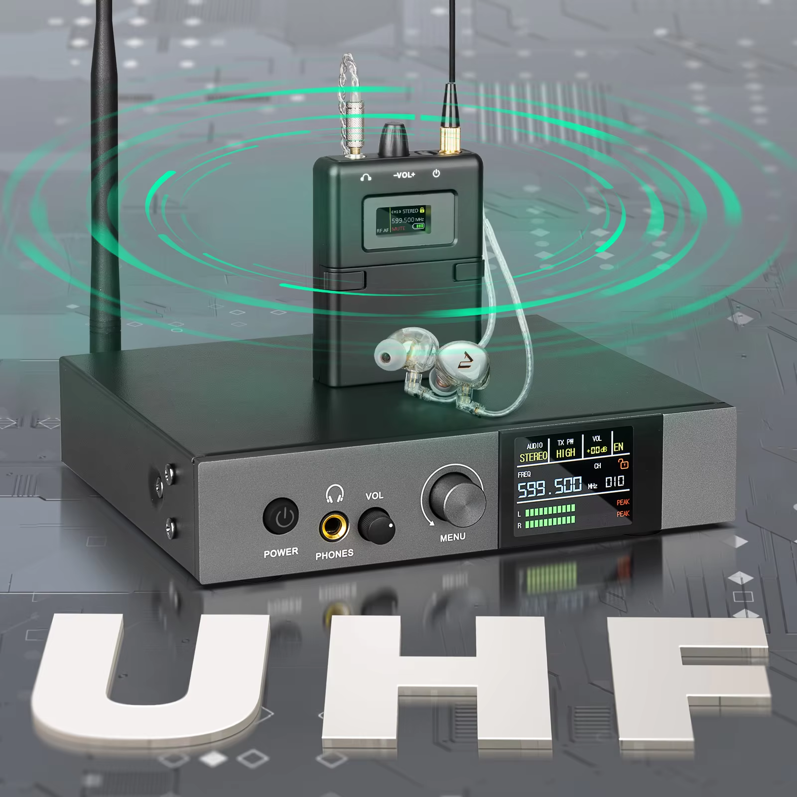 590-599mhz stereo IEM UHF Stag - огляд і ціна In Ear Monitor Iem