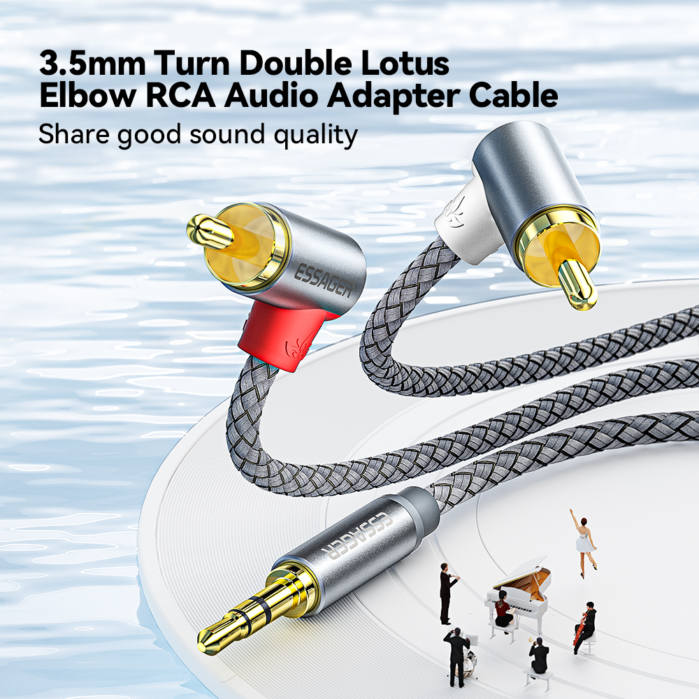 Essager 90 ° Angle RCA Audio S - огляд і ціна Audio Splitter Y