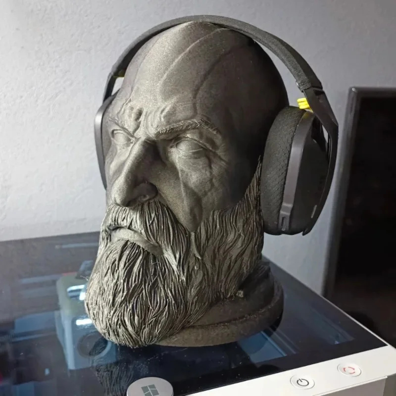 God Of War Kratos Statue Headp - огляд і ціна Headphone Stand Desk