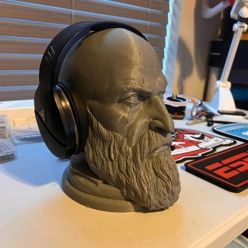 God Of War Kratos Statue Headp - огляд і ціна Headphone Stand Desk