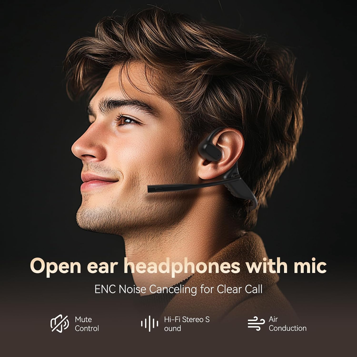 Open Ear Headphones with AI No - огляд і ціна Noise Cancelling Headphone