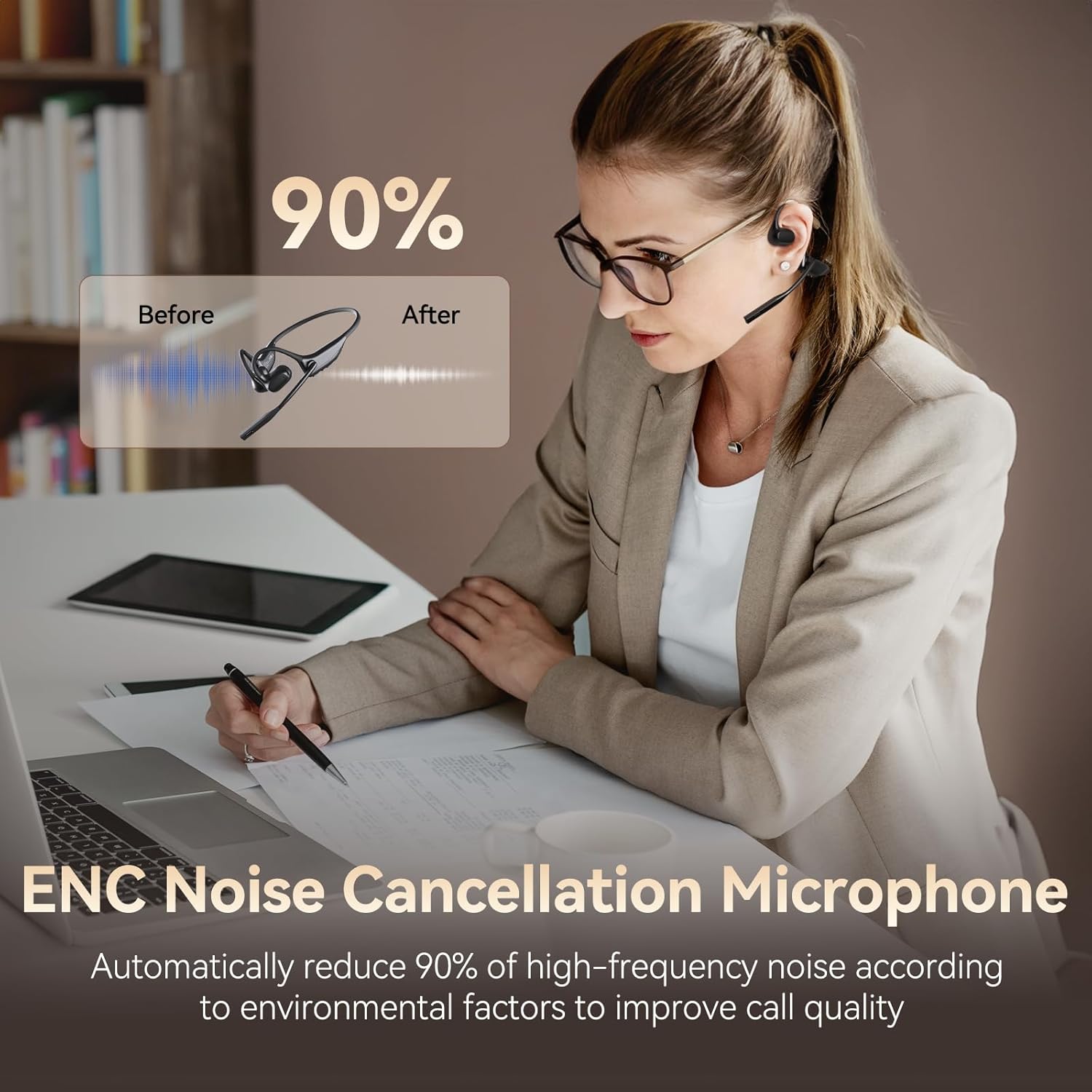 Open Ear Headphones with AI No - огляд і ціна Noise Cancelling Headphone