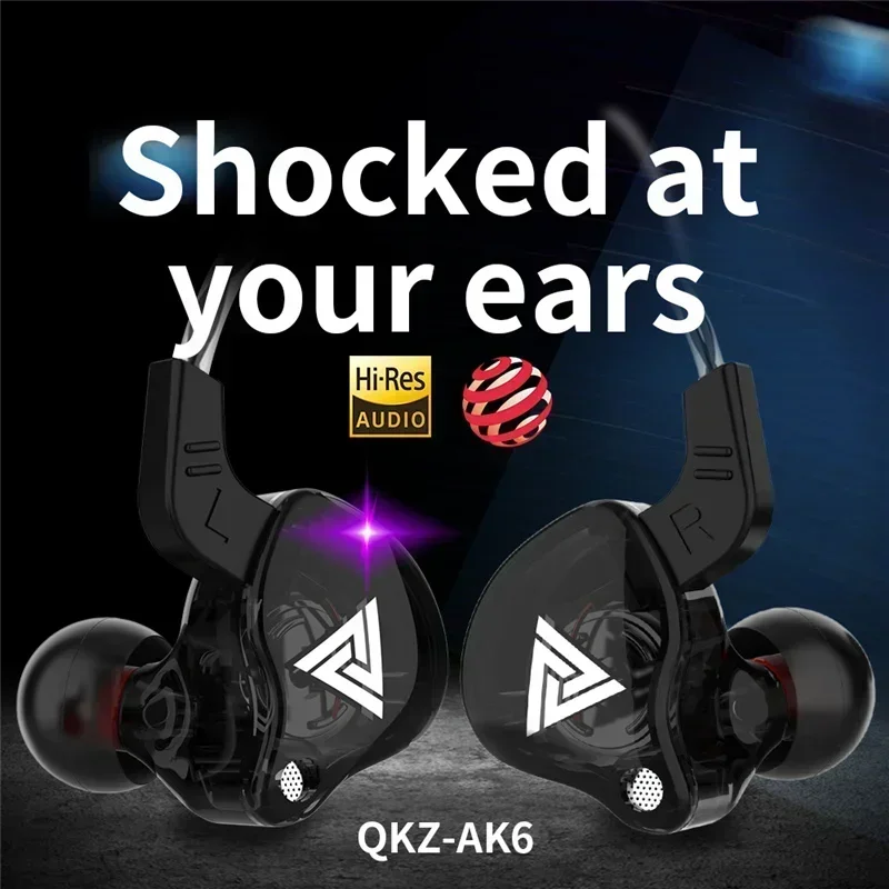 NEW QKZ AK6 Copper Driver HiFi - огляд і ціна Audiophile Headphone Wired