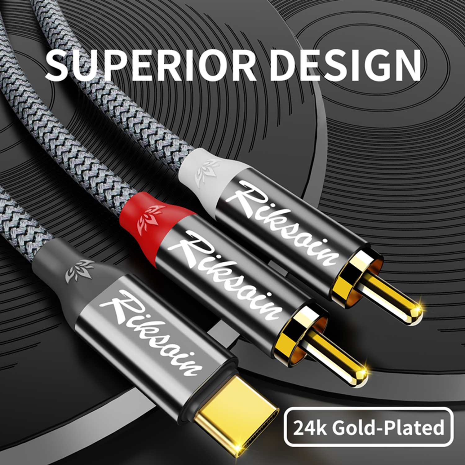 USB C to 2RCA Stereo Cable Y S - огляд і ціна Audio Splitter Y