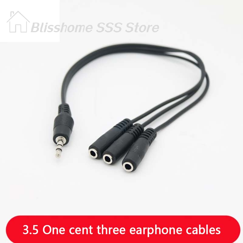 【S】3.5mm 3 Way Port Aux Multi  - огляд і ціна Earphone Splitter Jack