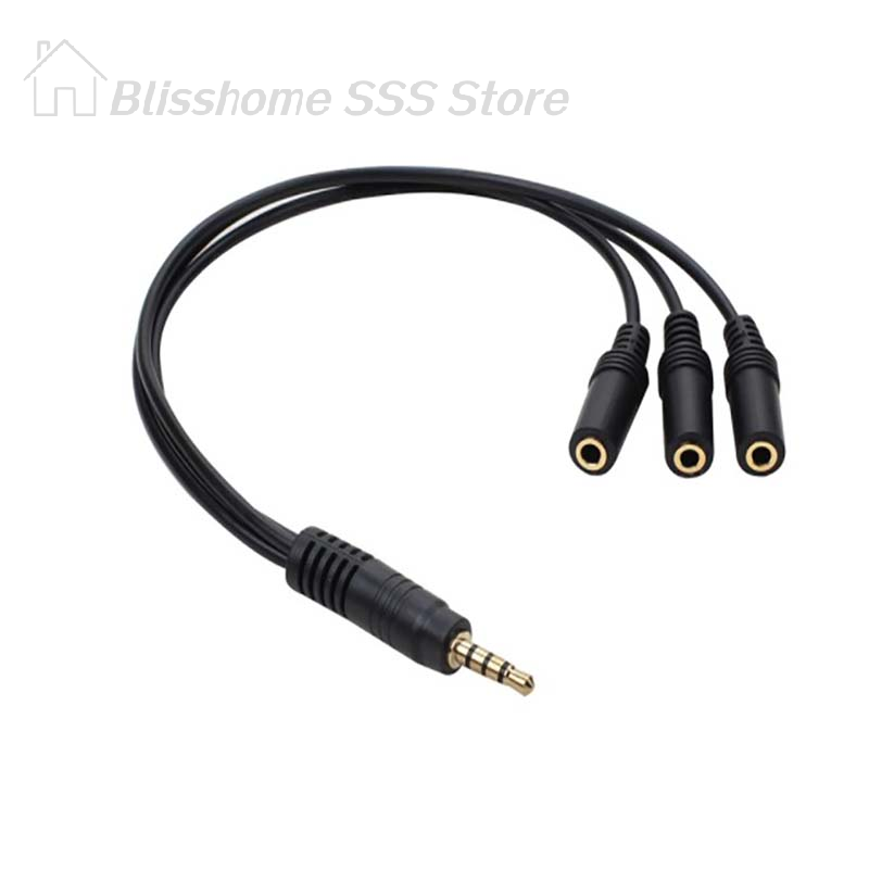 【S】3.5mm 3 Way Port Aux Multi  - огляд і ціна Earphone Splitter Jack