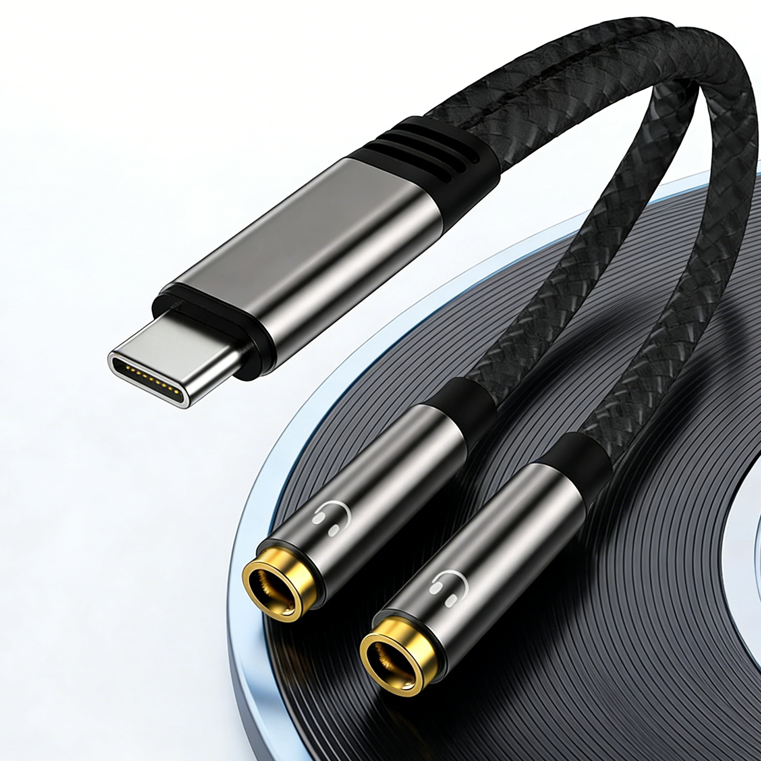 USB C To Dual 3.5mm Female Hea - огляд і ціна Cable Extension 3.5