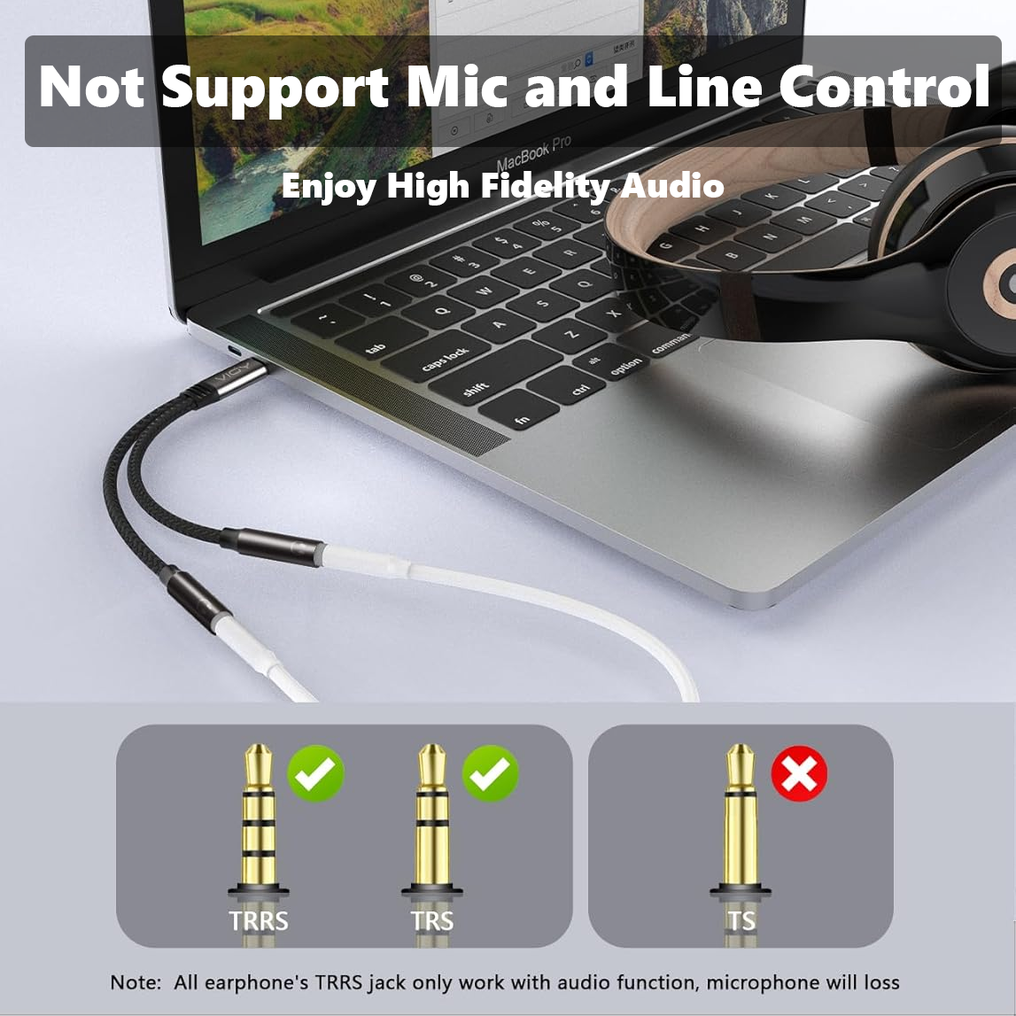 USB C To Dual 3.5mm Female Hea - огляд і ціна Cable Extension 3.5