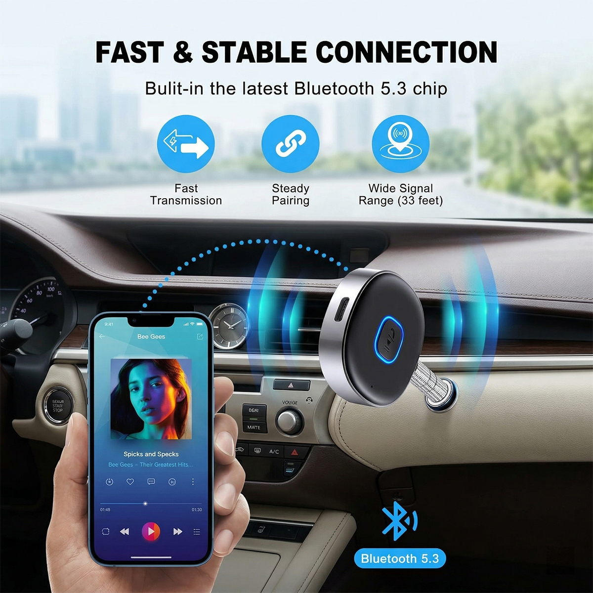 Car Bluetooth AUX Adapter, Min - огляд і ціна Bluetooth Adapter Receiver