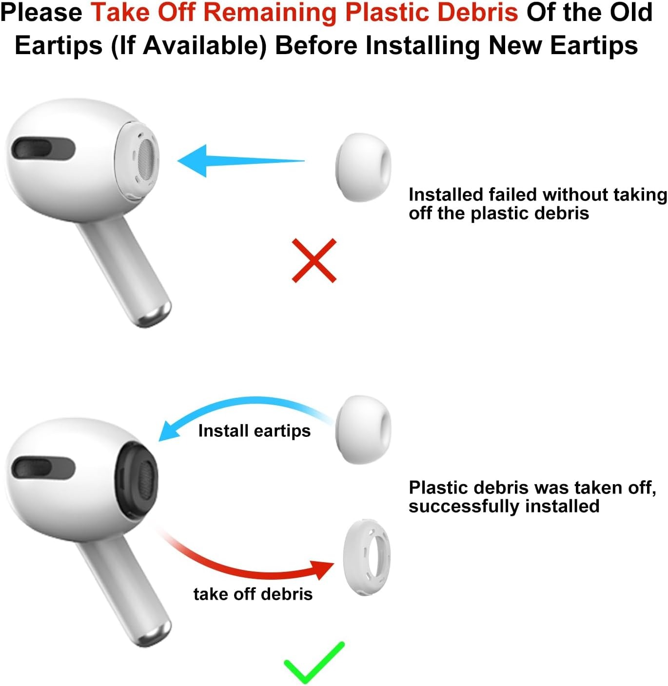 Silicone Ear Tips for AirPods  - огляд і ціна Silicone Ear Tip Replacement