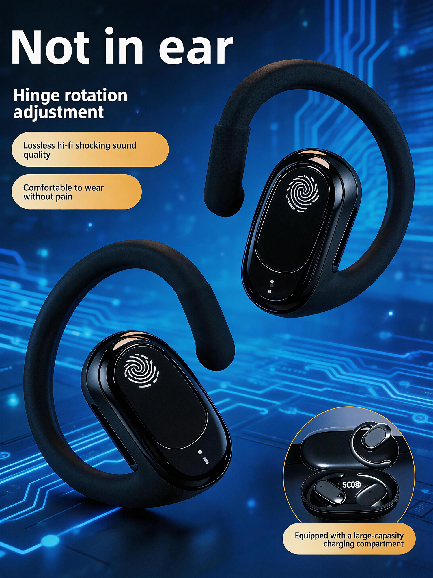 Long endurance digital Bluetoo - огляд і ціна Sports Earphone Hook