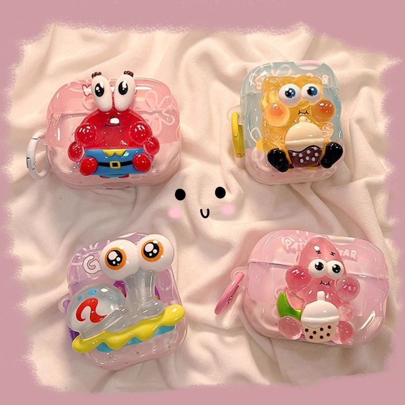 Cute SpongeBob 3D Protective C - огляд і ціна Earbuds Charging Case